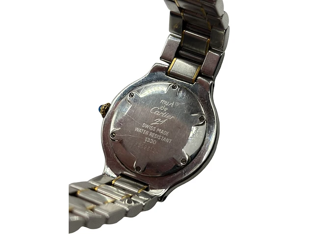 Horloge, cartier, 1330, goud/staal, 2000+ - afbeelding 8 van  8