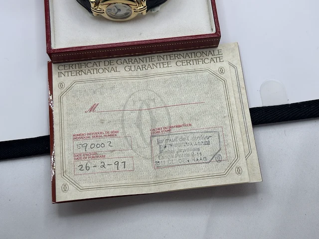 Horloge, cartier, colisee, goud, 1991 - afbeelding 9 van  9