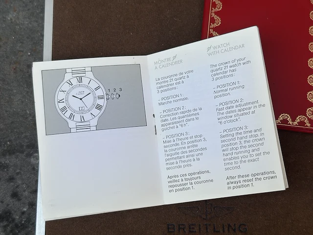 Horloge, cartier, de must 21, goud/staal - afbeelding 5 van  13