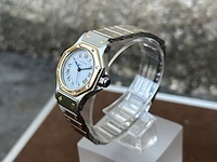 Horloge, cartier, octagon 0907, staal/goud, 1985 - afbeelding 4 van  11