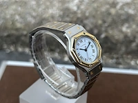 Horloge, cartier, octagon 0907, staal/goud, 1985 - afbeelding 5 van  11