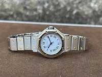 Horloge, cartier, octagon 0907, staal/goud, 1985 - afbeelding 6 van  11