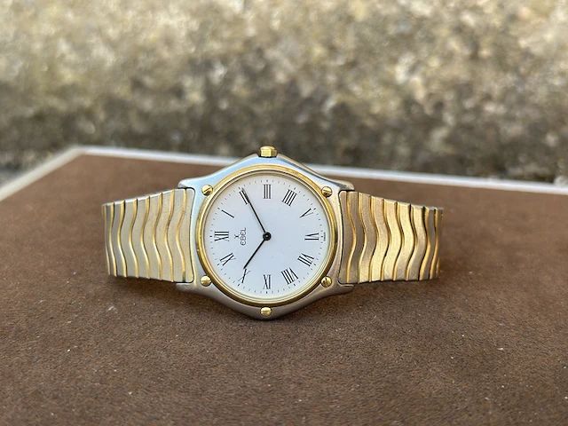 Horloge, ebel, sport wave, staal/goud, 2000+ - afbeelding 4 van  7