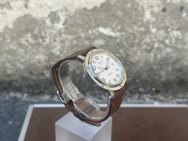 Horloge, hermes, clipper, staal, 2010+ - afbeelding 3 van  8