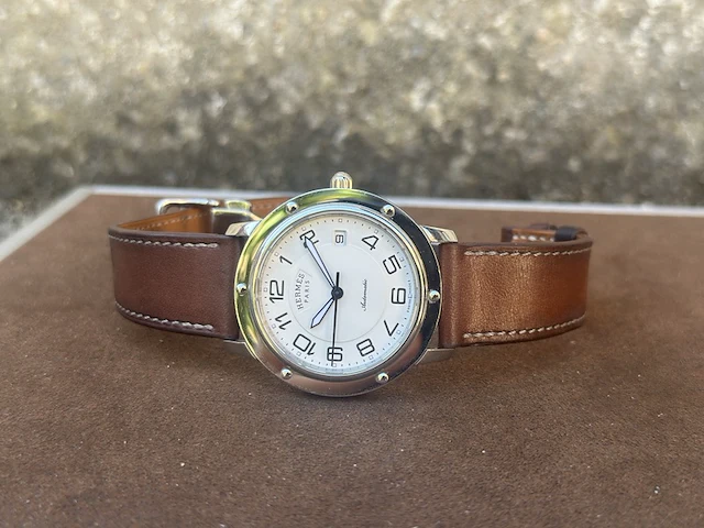 Horloge, hermes, clipper, staal, 2010+ - afbeelding 4 van  8