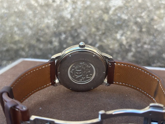 Horloge, hermes, clipper, staal, 2010+ - afbeelding 8 van  8