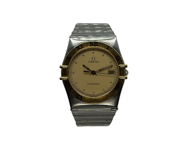 Horloge, omega constellation, 396.1070/80, staal/goud, 1980-1990 - afbeelding 1 van  8