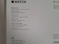 Horlogeband smartwatch, apple, watch 49mm m alpine loop natural titanium g-hook closure - afbeelding 2 van  5