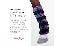 Horse ice pack cooling leg wraps voor hock enkel knee benen laarzen en hoeven. (twin ice boot by magic gel) - afbeelding 4 van  5