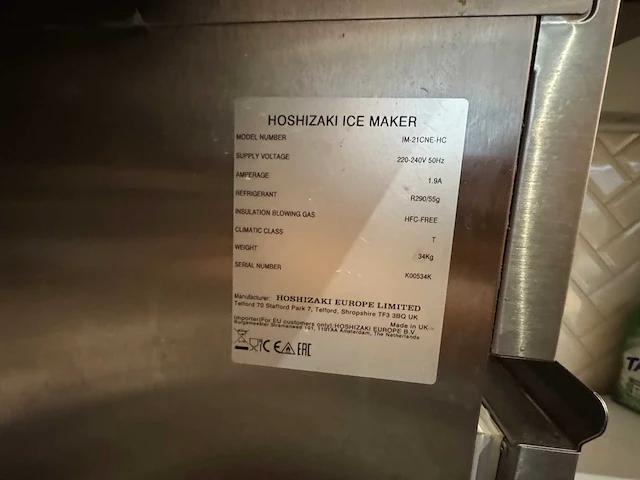 Hoshizaki - ijsblokjesmachine - afbeelding 5 van  5