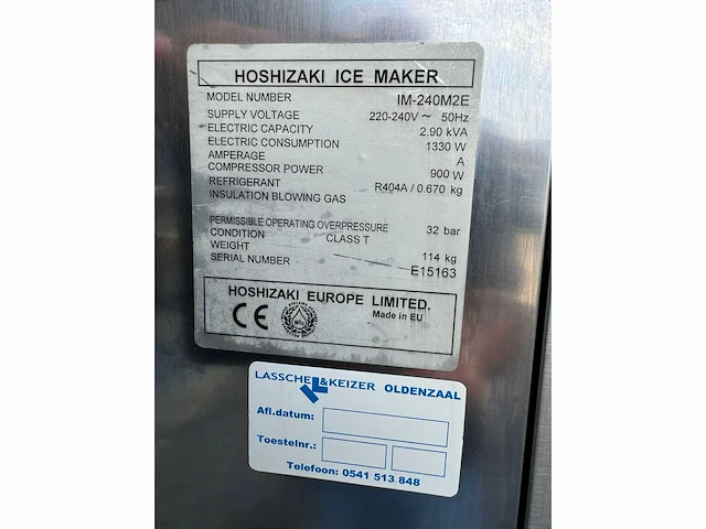 Hoshizaki - im 240 - ijsblokjesmachine - afbeelding 5 van  5