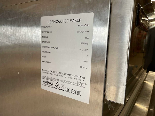 Hoshizaki im-30cne-hc ijsblokjesmachine met bunker - afbeelding 4 van  5