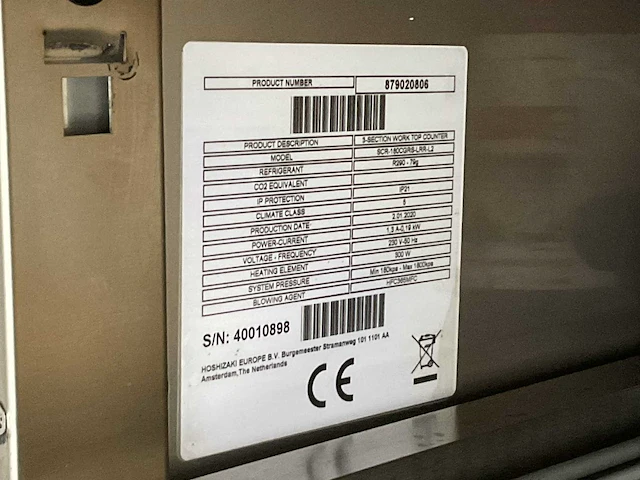 Hoshizaki scr-180cgrs-lrr-l2 koelwerkbank - afbeelding 9 van  9