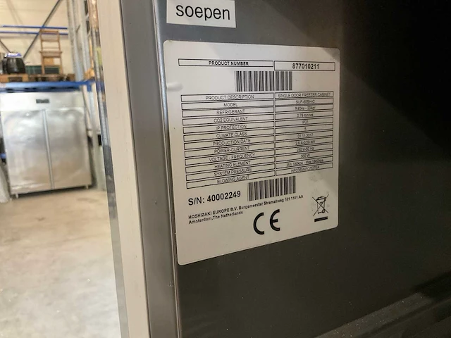 Hoshizaki suf-65bh-c verrijdbare vriezer - afbeelding 2 van  4