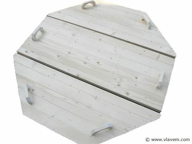 Hot tub - sparrenhout - inclusief houten cover interne kachel 190cm - afbeelding 4 van  9