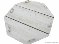 Hot tub - sparrenhout - inclusief houten cover interne kachel 190cm - afbeelding 4 van  9