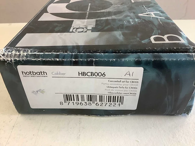 Hotbath - cobber hbcb006 - inbouwdeel voor cb006 1-hendel inbouw wastafelkraan met achterplaat - afbeelding 2 van  4