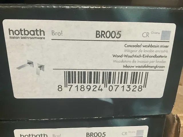 Hotbath bro! br005 inbouw wastafelkraan - afbeelding 2 van  2