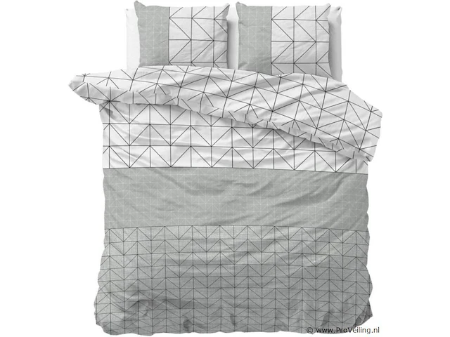 Hotel dekbed overtrek flanel gino grijs 240 x 220cm - afbeelding 1 van  4