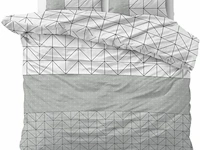 Hotel dekbed overtrek flanel gino grijs 240 x 220cm - afbeelding 1 van  4