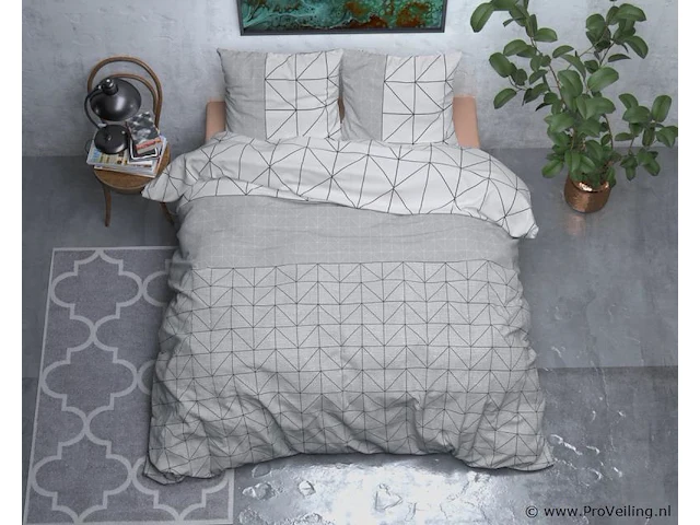 Hotel dekbed overtrek flanel gino grijs 240 x 220cm - afbeelding 2 van  4