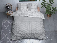 Hotel dekbed overtrek flanel gino grijs 240 x 220cm - afbeelding 2 van  4