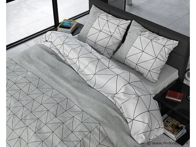 Hotel dekbed overtrek flanel gino grijs 240 x 220cm - afbeelding 3 van  4