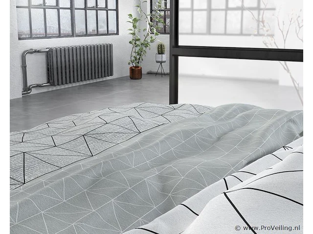 Hotel dekbed overtrek flanel gino grijs 240 x 220cm - afbeelding 4 van  4