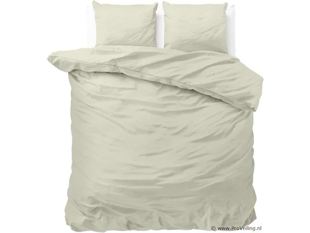 Hotel dekbed overtrek satijn point cream 200 x 220cm - afbeelding 1 van  5