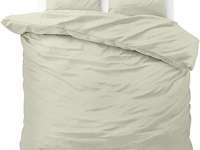 Hotel dekbed overtrek satijn point cream 200 x 220cm - afbeelding 1 van  5