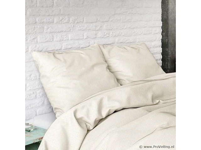 Hotel dekbed overtrek satijn point cream 200 x 220cm - afbeelding 3 van  5