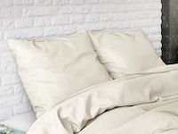 Hotel dekbed overtrek satijn point cream 200 x 220cm - afbeelding 3 van  5