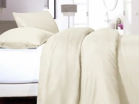 Hotel dekbed overtrek satijn point cream 200 x 220cm - afbeelding 5 van  5