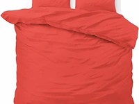 Hotel dekbed overtrek satijn point rood 200 x 220cm - afbeelding 1 van  3