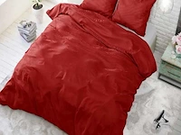 Hotel dekbed overtrek satijn point rood 200 x 220cm - afbeelding 3 van  3
