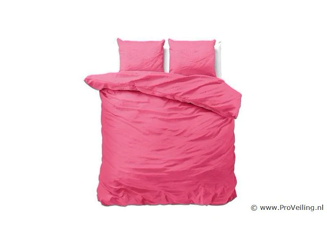 Hotel dekbed overtrek satijn point roze 240 x 220cm - afbeelding 1 van  3