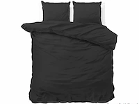 Hotel dekbed overtrek satijn point zwart 240 x 220cm - afbeelding 1 van  3