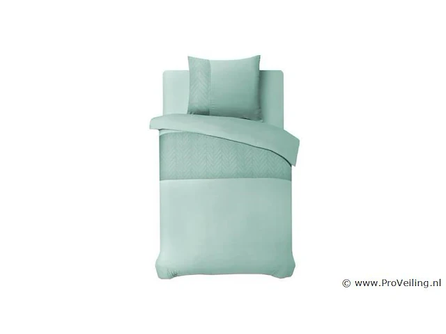 Hotel dekbed overtrek valencia mint groen 140 x 220cm - afbeelding 1 van  3