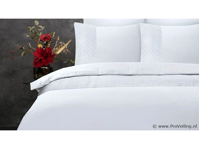 Hotel dekbed overtrek valencia wit140 x 220cm - afbeelding 2 van  3