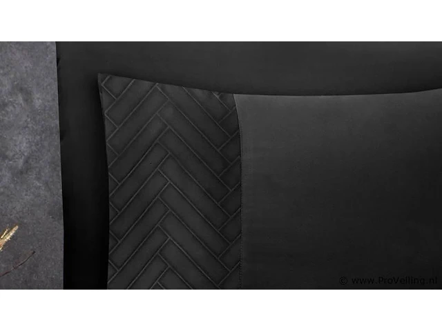Hotel dekbed overtrek valencia zwart 140 x 220cm - afbeelding 3 van  3