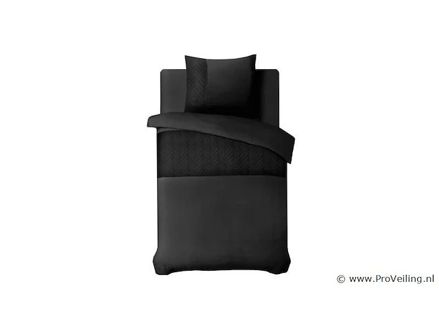 Hotel dekbed overtrek valencia zwart 140 x 220cm - afbeelding 1 van  3