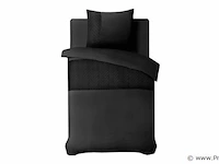 Hotel dekbed overtrek valencia zwart 140 x 220cm - afbeelding 1 van  3