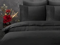 Hotel dekbed overtrek valencia zwart 240 x 220cm - afbeelding 2 van  3