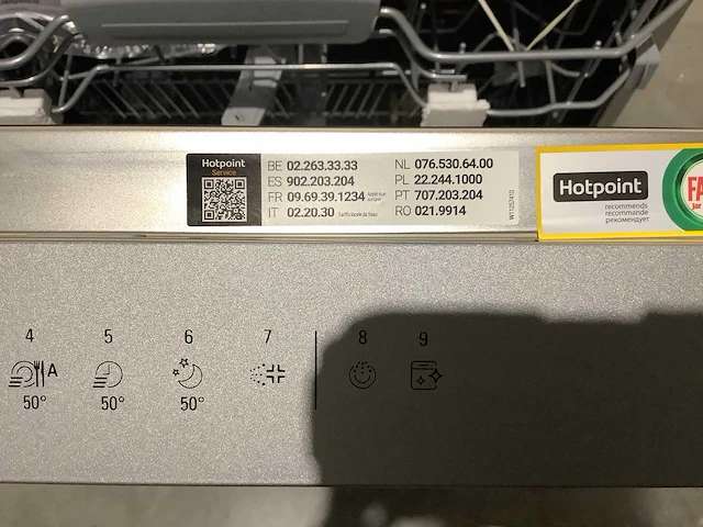 Hotpoint hfc 3c26 cw x vaatwasser - afbeelding 5 van  7