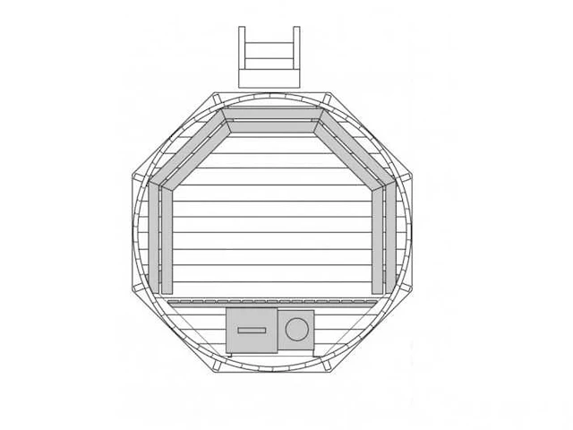 Hottub - vonato - wooden tranquil - houten hottub met kachel - afbeelding 6 van  9