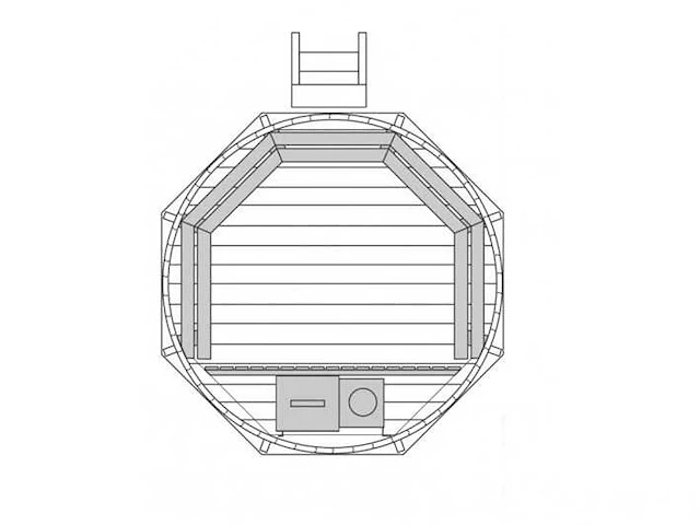 Hottub - vonato - wooden tranquil - houten hottub met kachel - afbeelding 4 van  6