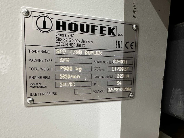 Houfek - 2017 - spb 1300 duplex - breedbandschuurmachine - afbeelding 18 van  34