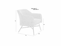 Housecraft living lounge chair joaz fauteuil (2x) - afbeelding 2 van  6