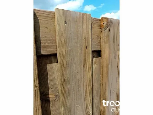 Hout-betonschutting 37.5m - afbeelding 6 van  7