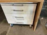 Hout bureau opstelling - afbeelding 5 van  7